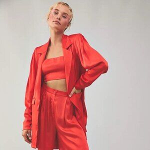 Fame and Partners x Free People Axel silky blazer